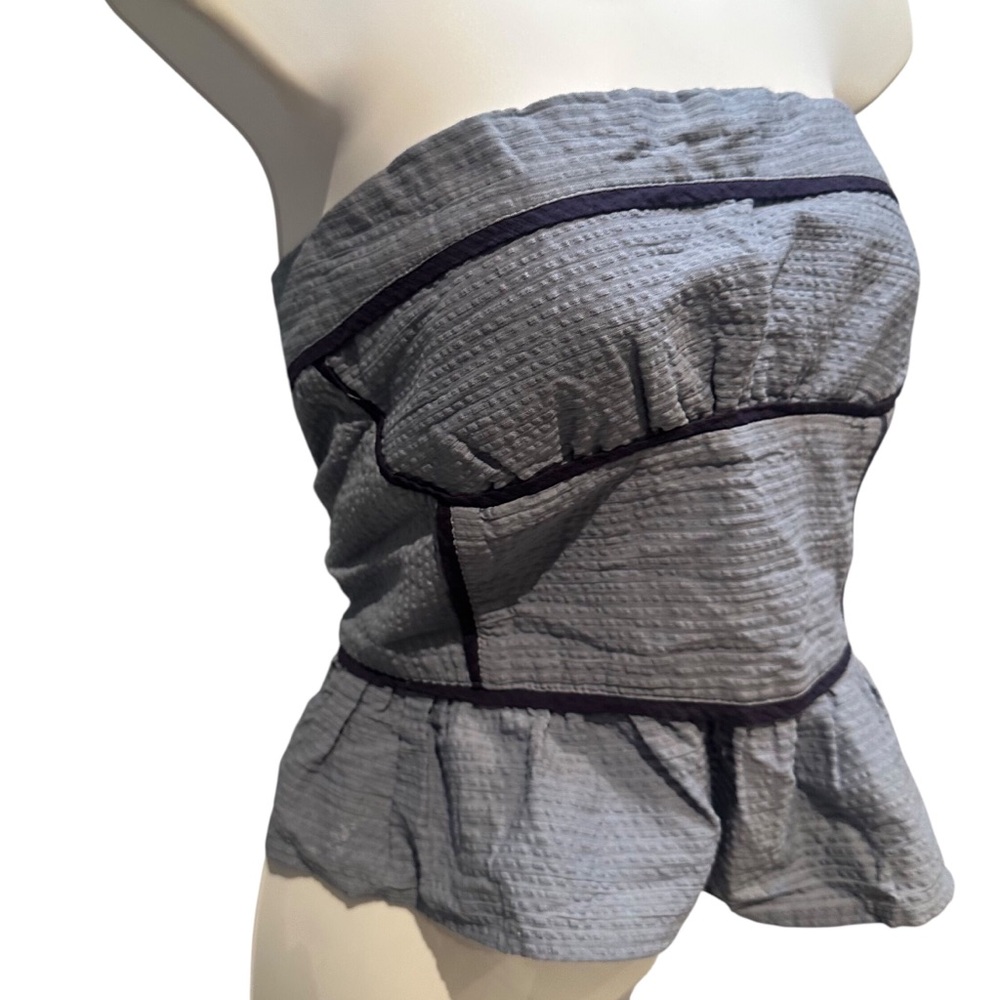 Free People Tara Tube Top Strapless Faded Denim Blue Size Medium New with Tag - Picture 10 of 15